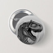 Allosaurus Sketch Ronde Button 5,7 Cm (Voorkant /achterkant)