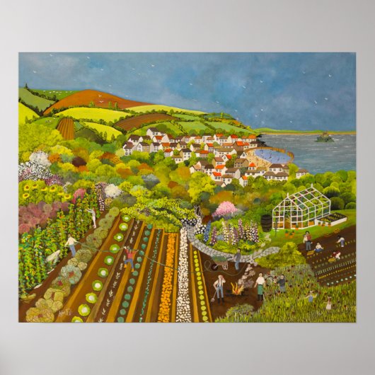 Allotment above Mousehole Poster (Voorkant)