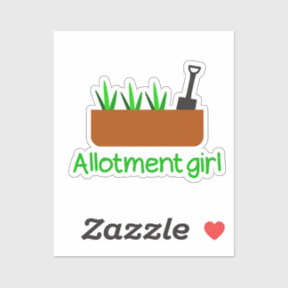 Allotment tuinmeisje sticker