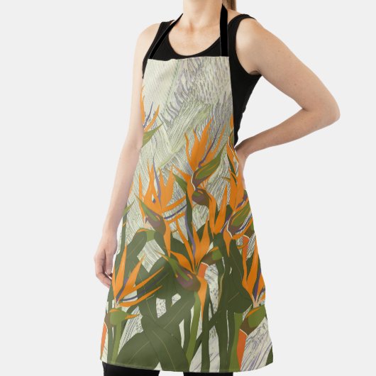 Allover Bird of Paradise Imprimer Tablier (Insitu)