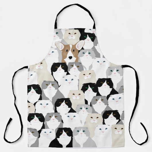 Allover chats et chiens Imprimer tablier (Recto)