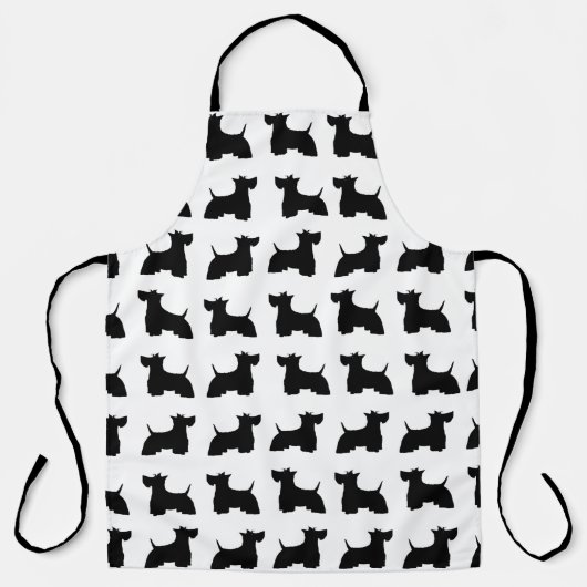 Allover des Terriers écossais Imprimer le tablier (Recto)