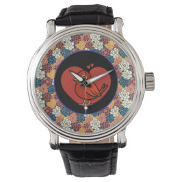 allover flower design horloge