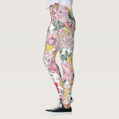 Allover Flowers: witte achtergrond. Leggings (Links)