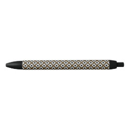 allover geometrisch ontwerp zwarte inkt pen