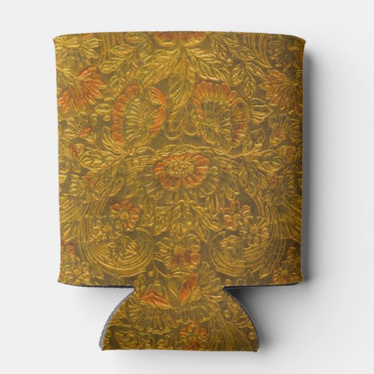 allover in reliëf gemaakt bloemmotief blikjeskoeler (Achterkant)