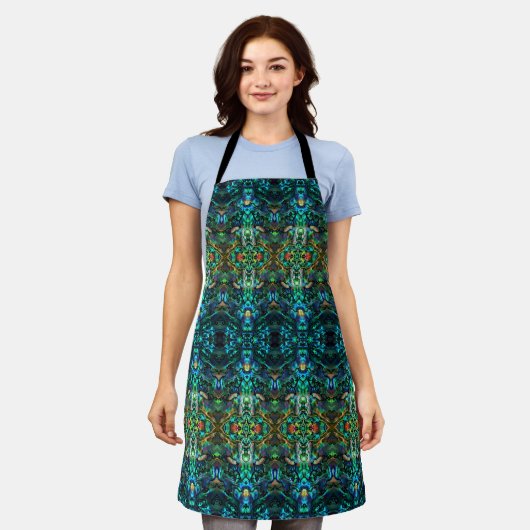 Allover Print Schort Abalone (Gedragen)