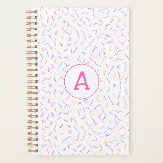 Allover Sautiner rose Multi Initial Planner (Devant)