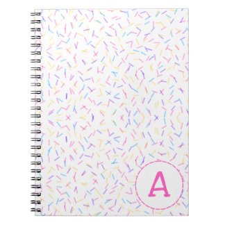 Allover Sprinkles Roze Notitieboek met meerdere In
