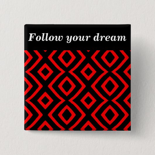 Allow-Red_ Vierkante Button 5,1 Cm (Voorkant)