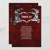 Alloween gothique Numéro de table Tableau de siège (Devant / Derrière)