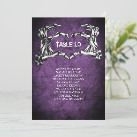 Alloween gothique Numéro de table Tableau de siège (Debout devant)