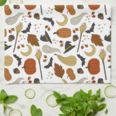 alloween graphismes serviette de cuisine illustrée (Plié)