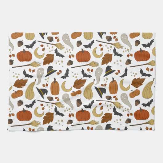 alloween graphismes serviette de cuisine illustrée (Horizontal)