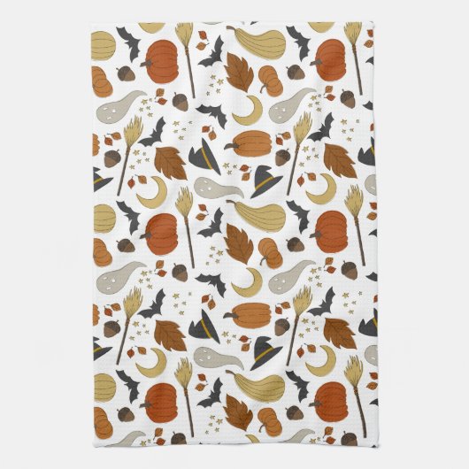 alloween graphismes serviette de cuisine illustrée (Vertical)