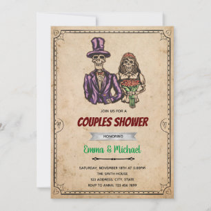 Alloween squelette mariage invitation de mariage