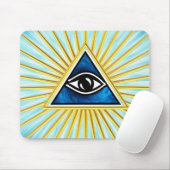 Allsehendes Auge Gottes, Pyramide, Freimaurer Muismat (Met muis)