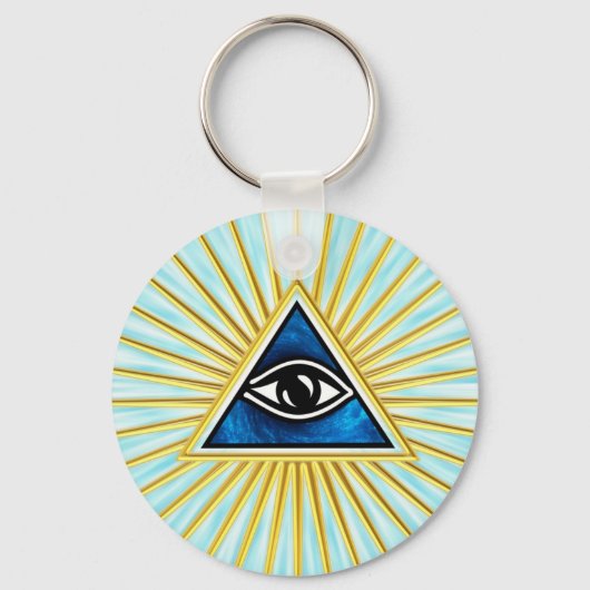Allsehendes Auge Gottes, Pyramide, Freimaurer Sleutelhanger (Voorkant)