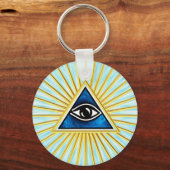 Allsehendes Auge Gottes, Pyramide, Freimaurer Sleutelhanger (Voorkant)