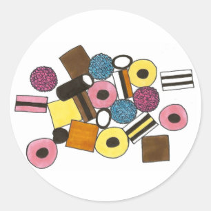Allsorts All Sorts Licorice Snoep Ronde Sticker