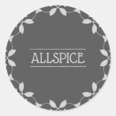 Allspice Spice Jar Étiquette (Devant)