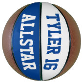 Allstar Blue White Mini Basketbal (Verticaal)