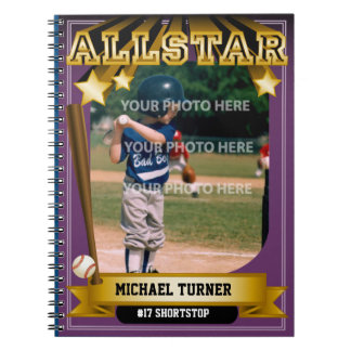 ALLSTAR Paarse Baseball Card Notitieboek