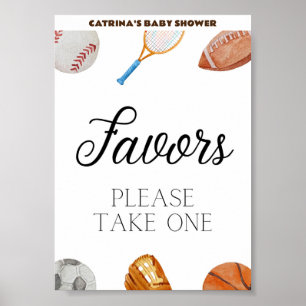 Allstar Sport Baby shower teken 5x7 Poster