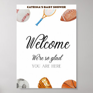 Allstar Sport Baby shower teken 5x7 Poster