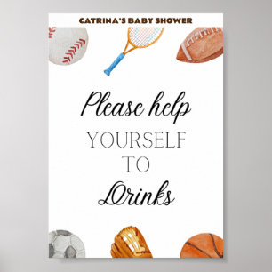 Allstar Sport Baby shower teken 5x7 Poster