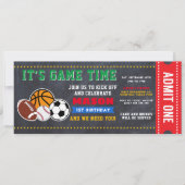 Allstar Sport Billets Anniversaire Invitation (Devant)