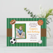 Allstar Sports Birthday Uitnodiging (Staand voorkant)