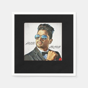 Allu Arjun Fan illustratie T-shirt Servet
