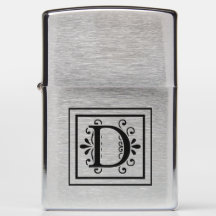 Allumeur de Zippo de monogramme de la lettre D