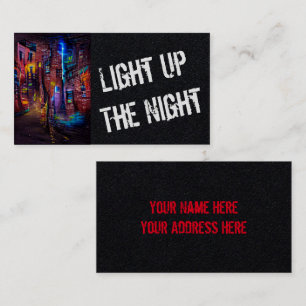 Allumez La Nuit 3 - Carte de visite Couleur Vive