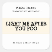 Allumez-moi après... Funny Étiquette de bougie (Devant)