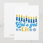 Allumons les lumières ! Carte de vœux plate (Devant / Derrière)