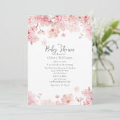Alluring Pink Cherry Blossom Baby shower Kaart (Staand voorkant)