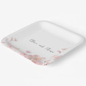 Alluring Pink Cherry Blossom Flowers Papieren Bordje (Gebogen)