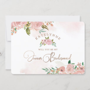 Alluring Roos  Pink Jr. Bridesmaid Voorstel