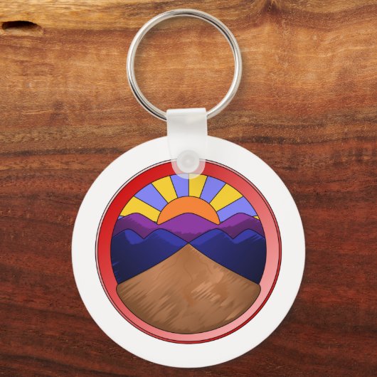 Alluviale ventilator- Geologie Logo Sleutelhanger (Voorkant)