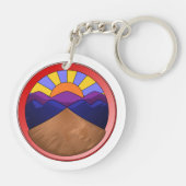 Alluviale ventilator Logo Sleutelhanger (Achterkant)