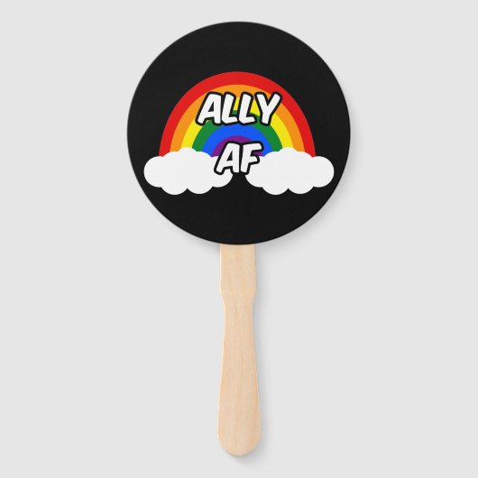 Ally AF I - LGBTQ Flag Gay Trans Queer Pride Handwaaier (Voorkant)