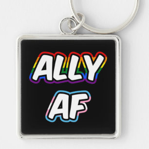 Ally AF II - LGBTQ Vlag Gay Trans Queer Pride Sleutelhanger