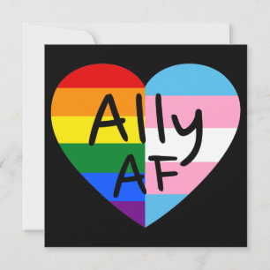Ally AF III - LGBTQ Flag Gay Trans Queer Pride Kaart