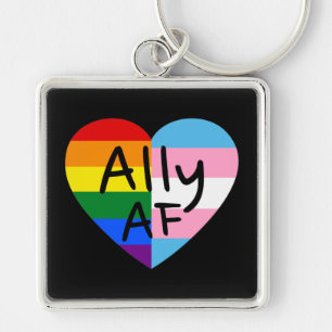 Ally AF III - LGBTQ Flag Gay Trans Queer Pride Sleutelhanger
