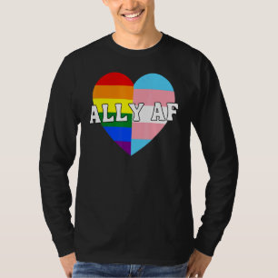 Ally Af Lgbetq Flag Gay Pride Equality Trans Lesbi T-shirt