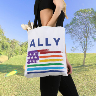 Ally Artistic Rainbow Flag Draagtas