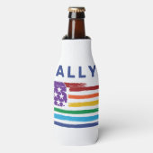 Ally Artistic Rainbow Flag Flesjeskoeler (Fles Voorkant)