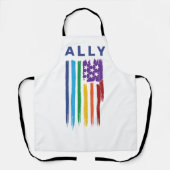Ally Artistic Rainbow Pride Flag T-Shirt Schort (Voorkant)